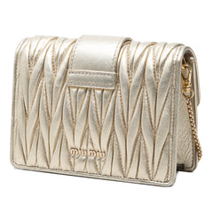 Mini Matelasse Metallic Nappa Crystal Embellished Crossbody Gold - Lab Luxury Resale
