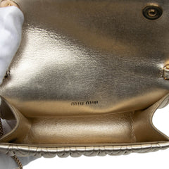 Mini Matelasse Metallic Nappa Crystal Embellished Crossbody Gold - Lab Luxury Resale