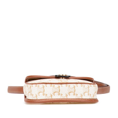 Mini Triomphe Coated Canvas Besace Crossbody Brown - Lab Luxury Resale