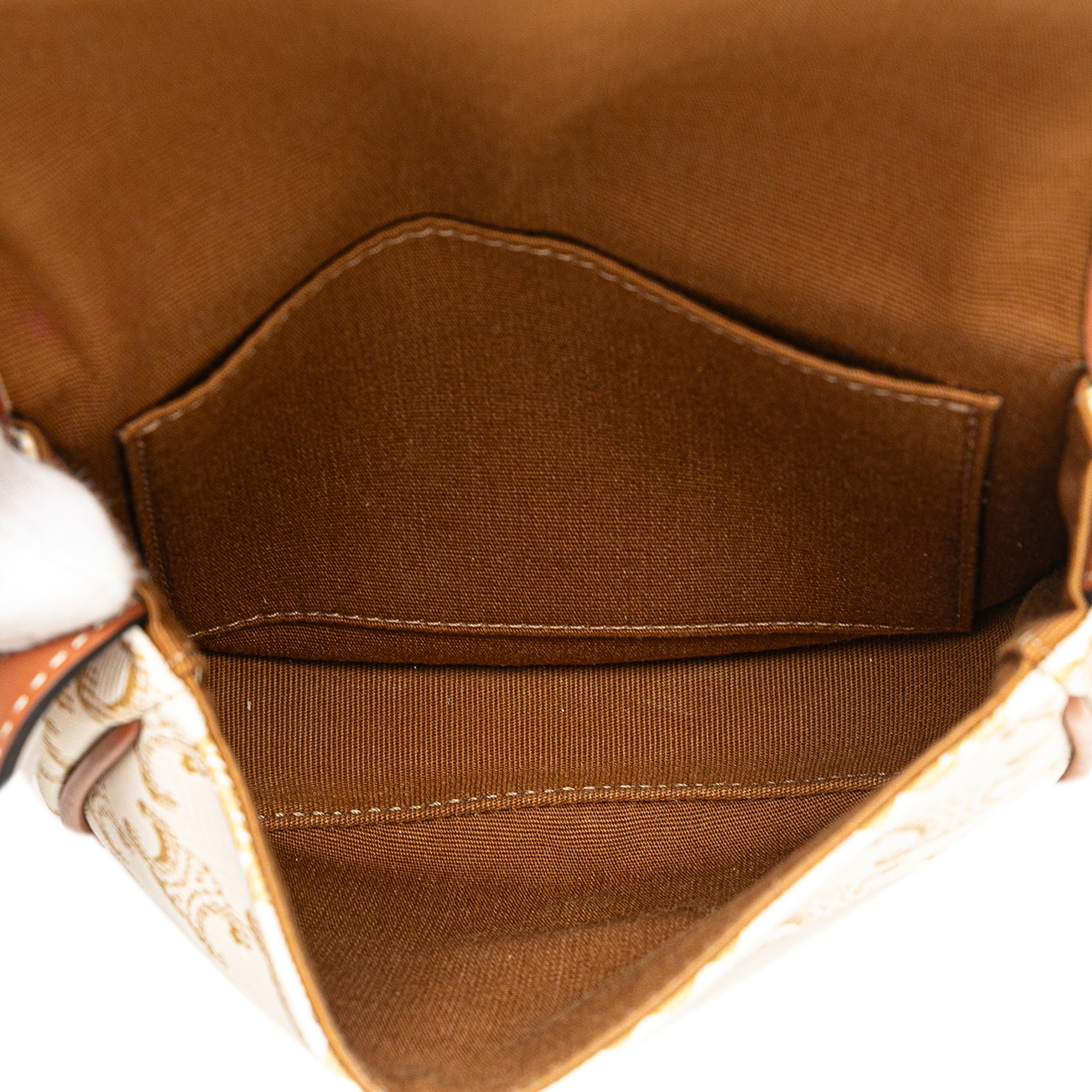 Mini Triomphe Coated Canvas Besace Crossbody Brown - Lab Luxury Resale