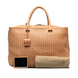 Intrecciato Brick Travel Bag Brown - Lab Luxury Resale