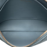 Medium Calfskin Cannage Caro Daily Pouch Blue - Lab Luxury Resale