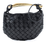 Bottega Veneta Baby Lambskin Intrecciato Sardine Black
