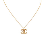 CC Gold Plated Pendant Necklace Gold - Lab Luxury Resale
