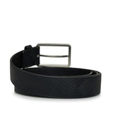 Embossed Leather Belt Black - Lab Luxury Resale