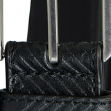 Embossed Leather Belt Black - Lab Luxury Resale