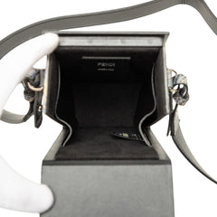 Smooth Calfskin Marble Print Vertical Box Crossbody Gray - Lab Luxury Resale