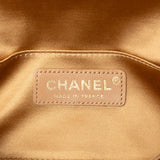 Quilted Satin Crystal Chain Clutch Gold - Lab Luxury Resale