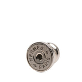 Palladium Plated and Swift Virevolte Push Back Earrings GM Brown - Lab Luxury Resale