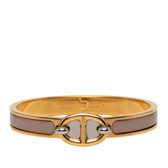 Mini Enamel Clic Chaine d Ancre Bracelet PM Brown - Lab Luxury Resale