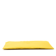 Embossed Logo Canvas Wristlet Clutch Yellow - Lab Luxury Resale