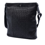 Intrecciato Trimmed Nappa Crossbody Black - Lab Luxury Resale