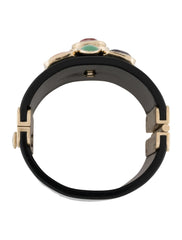 Pre-Owned Chanel Vintage Black Gripoix Maltese Cross Cuff bracelet