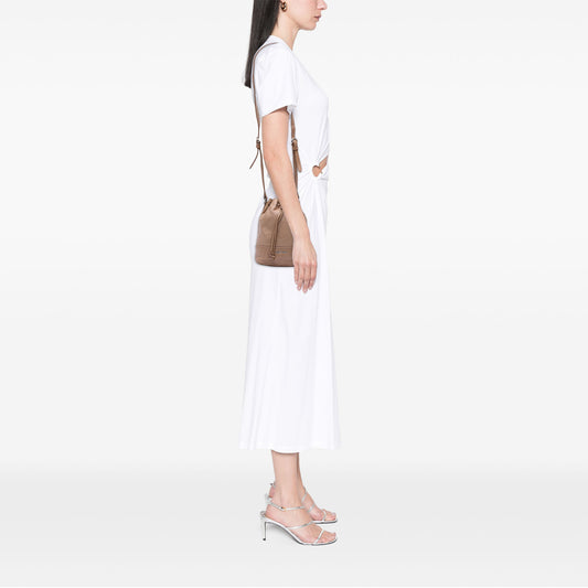 Crinkled Calfskin Bucket Bag Beige - Lab Luxury Resale
