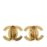 Gold Plated CC Turn Lock Clip on Earrings Gold - Lab Luxury Resale