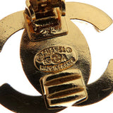 Gold Plated CC Turn Lock Clip on Earrings Gold - Lab Luxury Resale