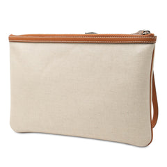 Canvas Logo Clutch Beige - Lab Luxury Resale