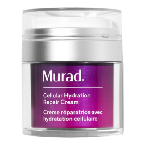 Murad Cellular Hydration Repair Cream 50ml jar showing smooth, creamy skincare formula in a sleek container.