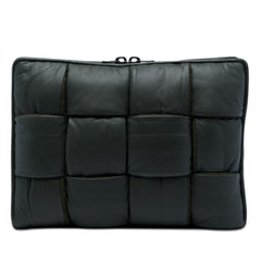 Maxi Nappa Intrecciato Padded Laptop Case Green - Lab Luxury Resale