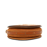 Small Suede and Raffia Pixie Satchel Brown - Lab Luxury Resale