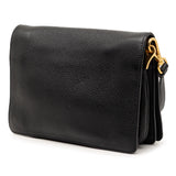 Vitello Phenix Flap Crossbody Black - Lab Luxury Resale