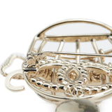 CC Gold Plated Faux Pearl and Rhinestones Logo Birdcage Brooch Gold - Lab Luxury Resale