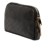 Mini Quilted Lambskin Gaby Zippered Pouch Black - Lab Luxury Resale