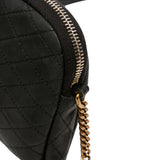 Mini Quilted Lambskin Gaby Zippered Pouch Black - Lab Luxury Resale