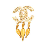CC Gold Plated Filigree Pin Brooch Gold - Lab Luxury Resale