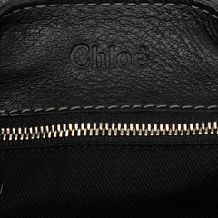 Black Chloé Leather Paddington Shoulder Bag with signature hardware and structured design, shown on a clean background.