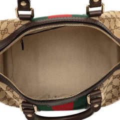 Medium GG Canvas Web Joy Boston Bag Beige - Lab Luxury Resale