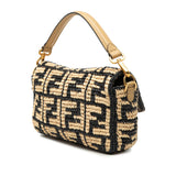 Zucca Raffia Baguette Satchel Black - Lab Luxury Resale