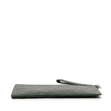 Embossed Leather TB Monogram Clutch Green - Lab Luxury Resale