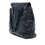 Quilted Nappa Plastic Chain Tote Black - Lab Luxury Resale