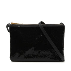 Small Sequin Trio Crossbody Black - Lab Luxury Resale