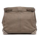 Leather Fold Over Trunk Adele Clutch Brown - Lab Luxury Resale