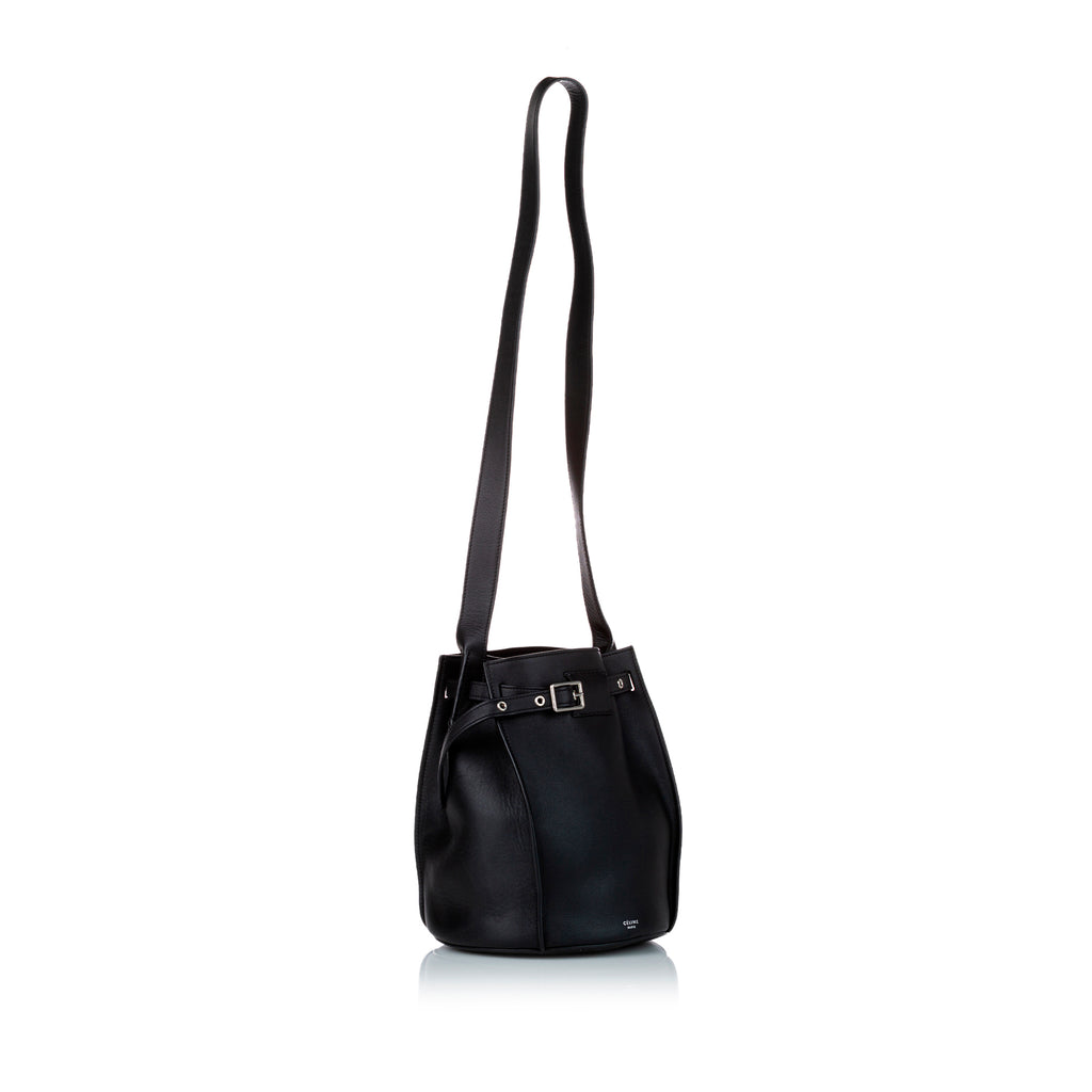Celine Big Leather Bucket Bag Black | LAB