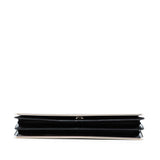 Metal Trimmed Smooth Calfskin Clutch Black - Lab Luxury Resale