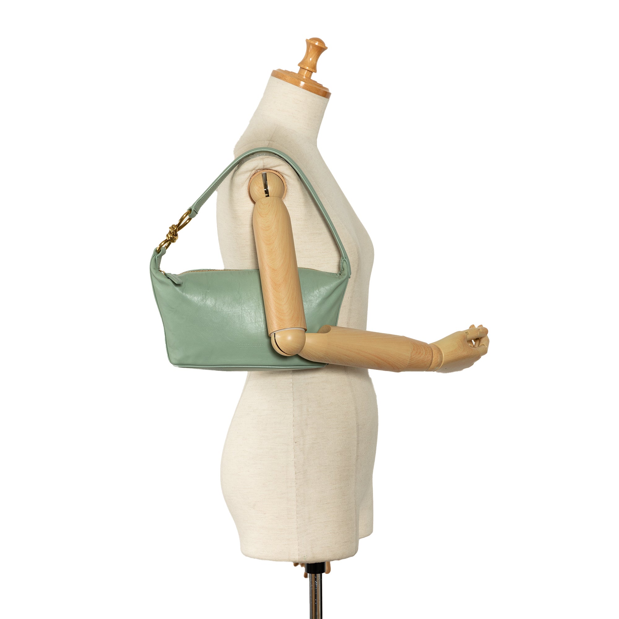 Small Knot Shoulder Bag Green - Lab Luxury Resale