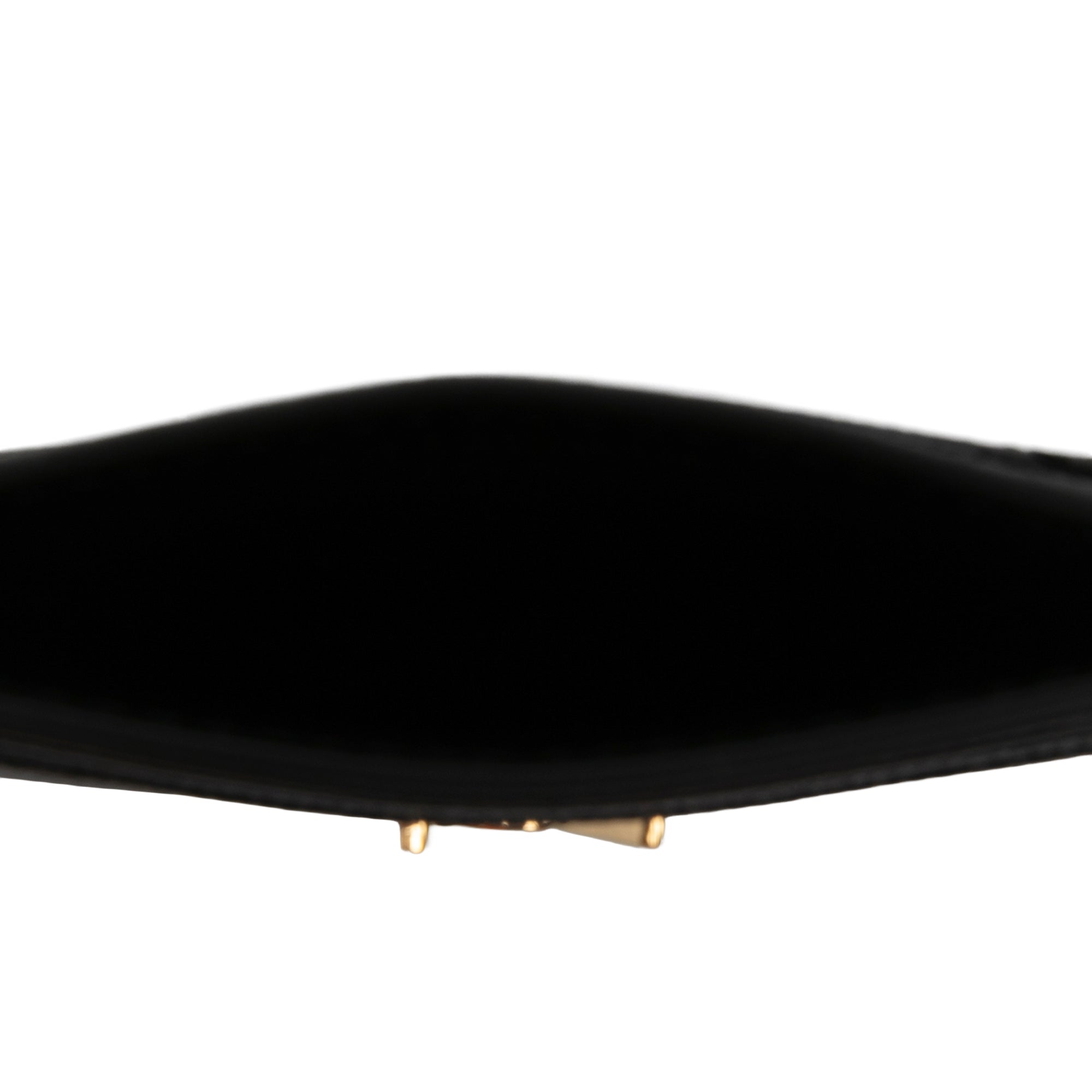 Chevron Grain de Poudre Cassandre Card Holder Black - Lab Luxury Resale
