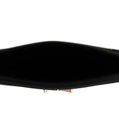 Chevron Grain de Poudre Cassandre Card Holder Black - Lab Luxury Resale