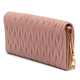 Matelasse Nappa Wallet On Chain Pink - Lab Luxury Resale