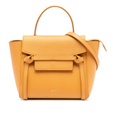 Nano Grained Calfskin Belt Bag Yellow - Lab Luxury Resale