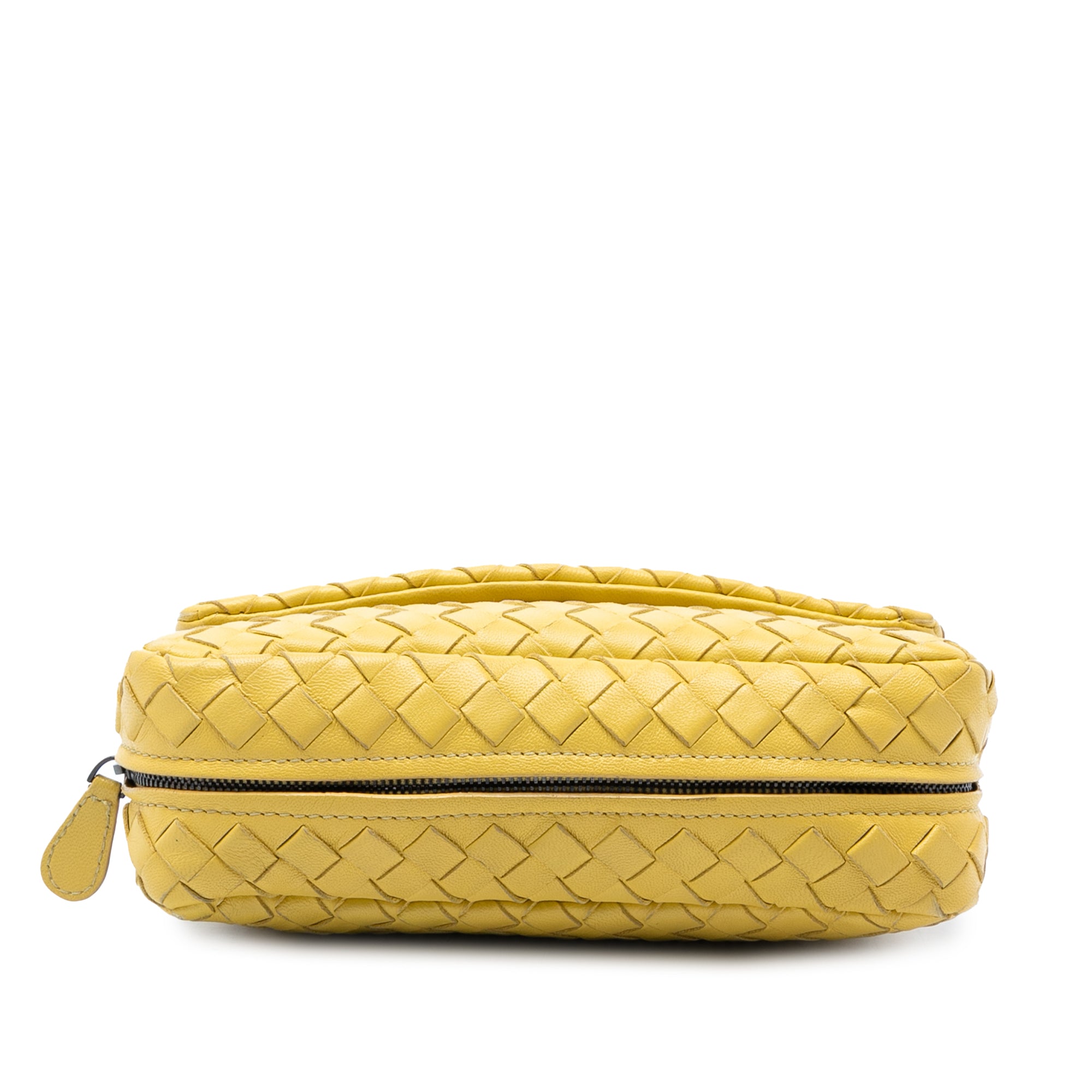 Mini Nappa Intrecciato Expandable Chain Flap Crossbody Yellow - Lab Luxury Resale