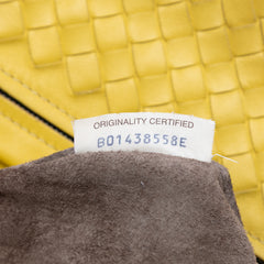 Mini Nappa Intrecciato Expandable Chain Flap Crossbody Yellow - Lab Luxury Resale
