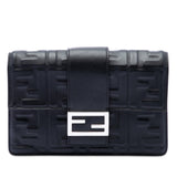 Zucca Embossed Leather Clutch Black - Lab Luxury Resale