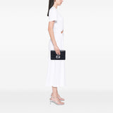Fendi Zucca Embossed Leather Clutch Black