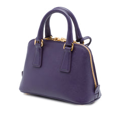 Mini Saffiano Lux Promenade Satchel Purple - Lab Luxury Resale