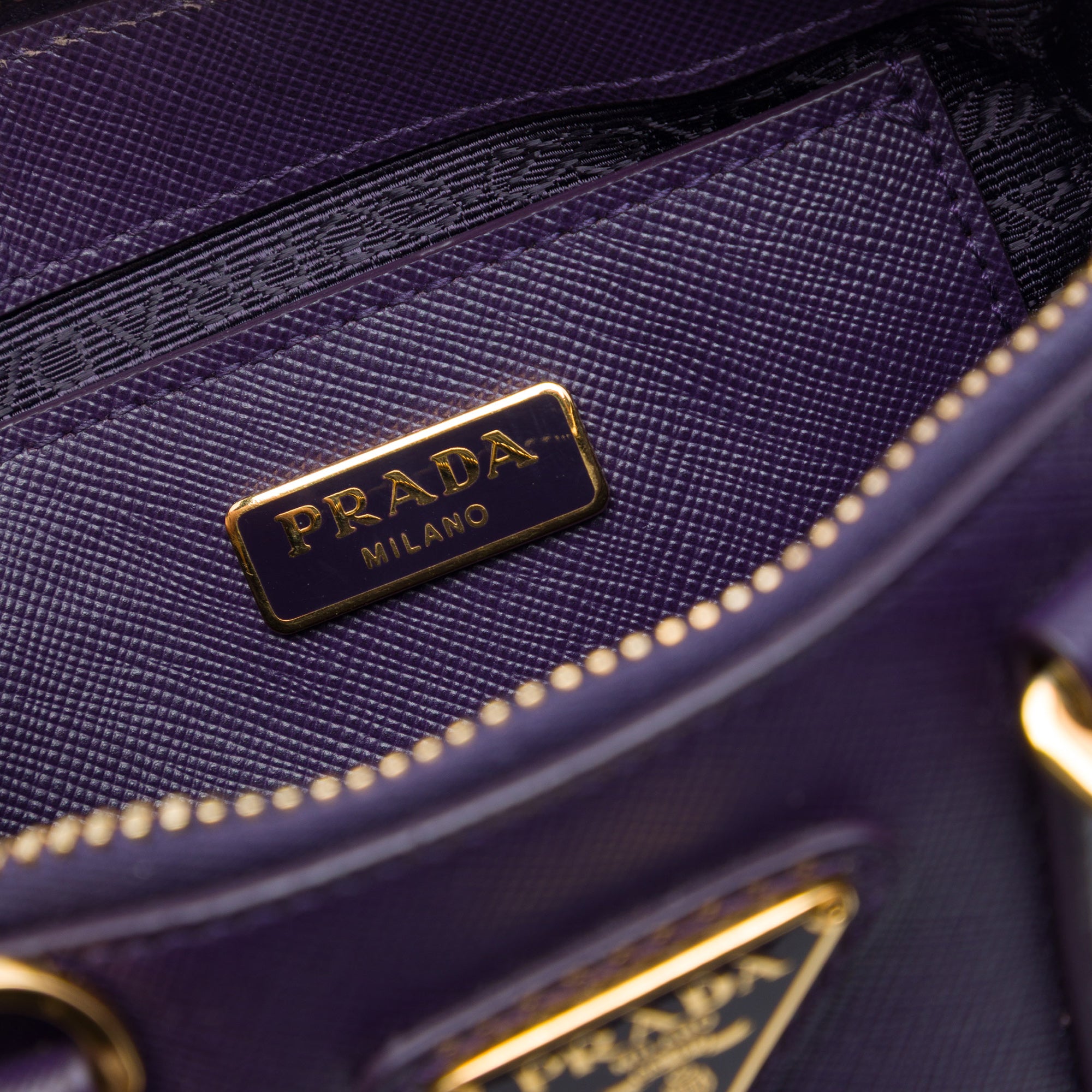 Mini Saffiano Lux Promenade Satchel Purple - Lab Luxury Resale