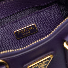 Mini Saffiano Lux Promenade Satchel Purple - Lab Luxury Resale